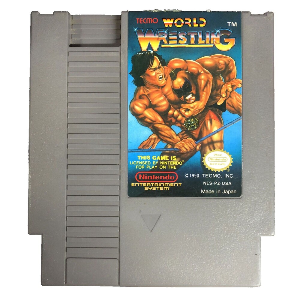 Tecmo World Wrestling Nintendo NES Authentic Game Cartridge Loose Tested